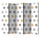 Paraván - Szürke és narancs pöttyök II