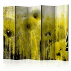 Paraván - Sárga virágfestmény II