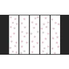 Fotótapéta - Rózsaszín csillagok fehér háttéren