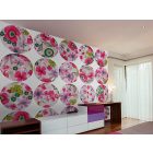 Fotótapéta - Rózsaszín mezők - körökben