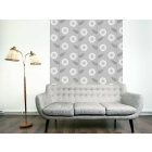 Fotótapéta -  Szürke virágos minta