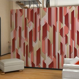 Fotótapéta - Piros-rózsaszín négyszögek