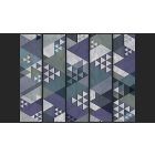 Fotótapéta - Kék háromszög minták