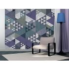 Fotótapéta - Kék háromszög minták