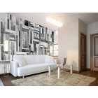 Fotótapéta - Szürke deszkák labirintusa