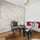 Fotótapéta - Fehér kőmozaikos háttér