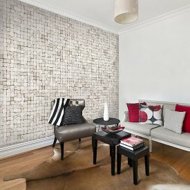 Fotótapéta - Fehér kőmozaikos háttér