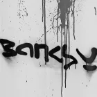 Fotótapéta - Banksy-kollázs (szürke)