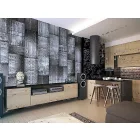 Fotótapéta - Szürke réztábla mozaik