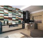 Fotótapéta - Színes fa mozaik