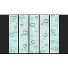 Fotótapéta - Türkiz szívek papíron