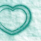 Fotótapéta - Türkiz szívek papíron