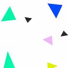 Fotótapéta - Színes háromszögek esője