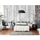 Fotótapéta - Világosszürke deszkák