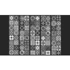 Fotótapéta - Vegyes fekete-fehér mintás mozaik