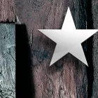 Fotótapéta - Fehér csillagok fa mintán 2