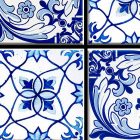 Fotótapéta - Zafír klasszikus minták