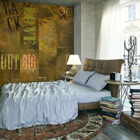 Fotótapéta - Különböző feliratok betonon