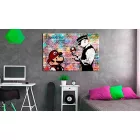 Kép - Banksy rajz színes téglafalon