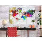 Kép - Arany és színes világtérkép