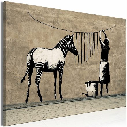 Kép - Banksy: Zebra mosása a betonon