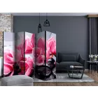 Paraván - Orchidea virágok zen kövekkel II