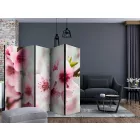 Paraván - Tavaszi virágzó fa - rózsaszín virágok II