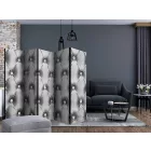 Paraván - Ezüst bőr gombokkal II