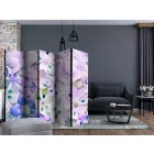 Paraván - Lila és fehér virágok II