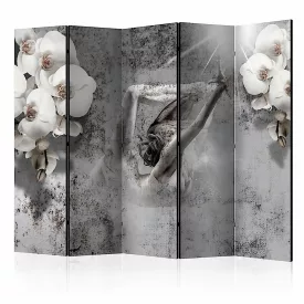 Paraván - Nő orchideákkal II