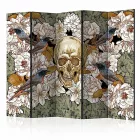 Paraván - Koponya a virágok között II