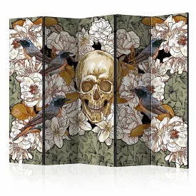 Paraván - Koponya a virágok között II
