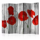 Paraván - Piros pipacsok a deszkán II