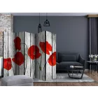 Paraván - Piros pipacsok a deszkán II