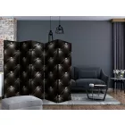 Paraván - Ékköves fekete bőr II