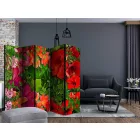 Paraván - Piros és lila virágok II