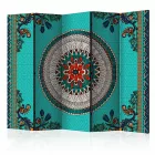 Paraván -  Azúrkék hímzés II