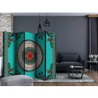 Paraván -  Azúrkék hímzés II