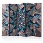 Paraván - Csillag mandala (barna és kék) II