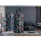 Paraván - Csillag mandala (barna és kék) II