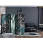 Paraván - Virágfüggöny (türkiz) II