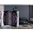 Paraván - Kerek díszes ólomüveg (lila) II