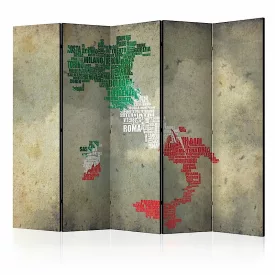 Paraván - Olaszország térképe városnevekből II