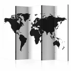 Paraván - Fekete-fehér világtérkép IV