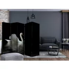 Paraván - Fehér hattyú fekete háttérrel II