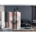 Paraván - Geometriai koszorú (rózsaszín) II