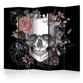 Paraván - Koponya és virágok II