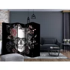 Paraván - Koponya és virágok II