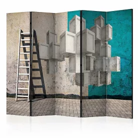 Paraván - Beton kocka graffiti II