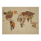 Fotótapéta - Világtérkép országnevekből